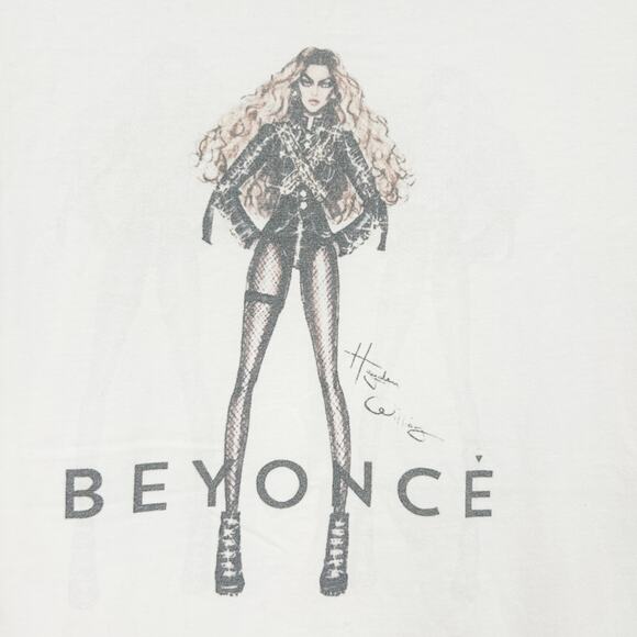 Womens Beyonce Hayden Williams Art Graphic‎ Baseball Cotton T-Shirt Size M White - Picture 2 of 6